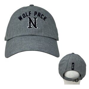 Captivating Wolf Pack N Nevada Adjustable Strapback Hat Gray Blue Embroidered